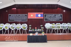 At the memorial, handover, and repatriation ceremony (Photo: VNA)