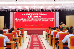 At the welcome ceremony (Photo: VNA)