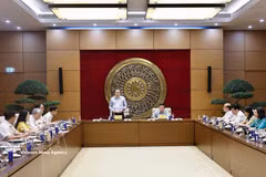National Assembly (NA) Chairman Tran Thanh Man speaks at the working session with standing members of the NA Committee on Legal and Judicial Affairs in Hanoi on May 21, 2026. (Photo: VNA)