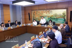 Deputies in a group discussion (Photo: VNA)