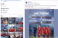 Indonesia’s Seasia Goal updates fans on the Vietnam-UAE match on its Facebook page. (Photo: Screenshot)