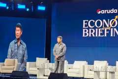 Indonesian Presidential Special Envoy for Energy and Environment Hashim Djojohadikusumo at the Economic Briefing 2026 event held in Jakarta on April 23, 2026. (Photo: ANTARA/Suharsana Aji Sasra J C)