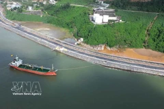 Construction in the Lien Chieu Port area is progressing rapidly. (Photo: VNA)
