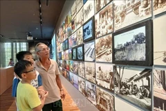 Digitalised historical documents and photos are showcased in Da Nang. (Photo: VNA)