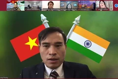 Vietnamese Trade Counsellor Bui Trung Thuong speaks at the online workshop. (Photo: VNA)