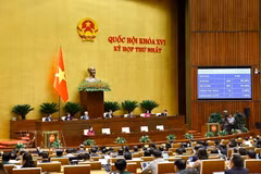 A view of the first session of the 16th National Assembly. (Photo: VNA)