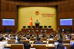 The National Assembly of Vietnam on April 24 adopts three key resolutions outlining the country’s socio-economic, financial and public investment strategies for the 2026–2030 period. (Photo: VNA)