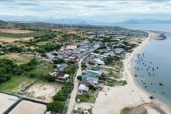 A view of Vinh Truong village, Phuoc Dinh commune, Thuan Nam district of Ninh Thuan, which is located in the project area where the construction of the Ninh Thuan 1 Nuclear Power Plant has been suspended and essential infrastructure works have been invested in. (Photo: VNA)