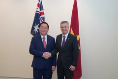Nguyen Trong Nghia, Politburo member and Secretary of the Party Central Committee, meets with Australian Assistant Minister for Foreign Affairs and Trade and Assistant Minister for Immigration Matthew Thistlethwaite. (Photo: VNA)
