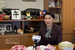 Chairwoman of the Japan-Vietnam Parliamentary Friendship Alliance Obuchi Yukoin an interview with the Vietnam News Agency. (Photo: VNA)