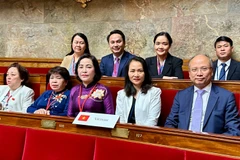 Vice Chairwoman of the National Assembly (NA) Nguyen Thi Thanh leads a Vietnamese delegation to attend the 50th session of the Francophone Parliamentary Assembly (APF-50) convened in Paris from July 9-13. (Photo: VNA)