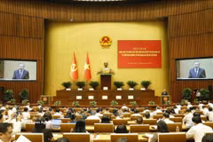 Party General Secretary and State President To Lam addresses the national conference disseminating and implementing Politburo Resolution No. 06-NQ/TW (Photo: VNA)
