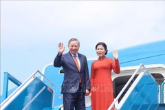 General Secretary of the Communist Party of Vietnam (CPV) Central Committee To Lam and his spouse Ngo Phuong Ly leave Hanoi on October 20, 2025 for an official visit to Finland (Photo: VNA)