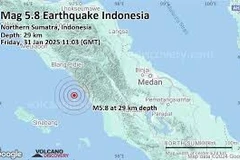 Strong earthquake strikes off Indonesia’s western province