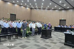 Defendants at the court (Photo: VNA)