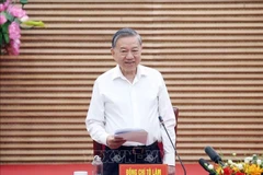 Party General Secretary To Lam at the meeting in Nghe An province on May 15. (Photo: VNA)