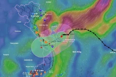 Storm Fengshen's moving direction as of 7 am on October 22 (Photo published by VNA)