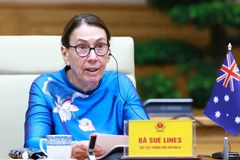 President of the Australian Senate Sue Lines in Hanoi in 2024. (Photo: VNA)