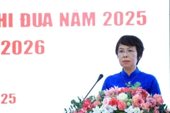 Vu Viet Trang, a member of the Government Party Committee, Secretary of the Vietnam News Agency Party Committee, and VNA General Director, speak at the agency's conferences December 30. (Photo: VNA)