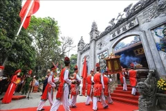 A ritual at the Hung Kings Temple festival in Phu Tho province. (Photo: VNA)