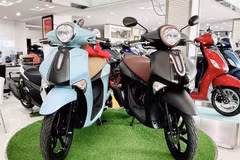 A showroom displays Yamaha models for sales in Hanoi. (Photo: xemayhonda.org)