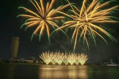 A fireworks show above the Han River in Da Nang city. The beach hub has launched a mega promotion programmes in completing a target of hosting 17.3 million tourists in 2025. (Photo courtesy of DIFF)