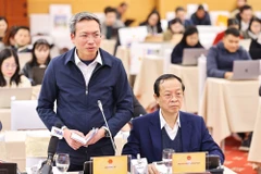 Major General Nguyen Quoc Toan (standing), Chief of the MPS Office and its spokesperson, speaks at the press conference (Photo: VNA)