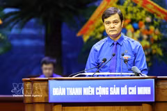 Bui Quang Huy is re-elected First Secretary of the Ho Chi Minh Communist Youth Union (HCYU) Central Committee for the 2026–2031 term (Photo: VNA)