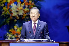 Party General Secretary and State President To Lam addresses the opening session of the 13th Ho Chi Minh Communist Youth Union National Congress for the 2026–2031 term in Hanoi on June 25 (Photo: VNA)