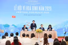 Deputy Minister of Foreign Affairs Nguyen Manh Cuong speak at the press conference on Quang Tri province's Festival for Peace in Hanoi on June 25, 2026. (Photo: VNA)