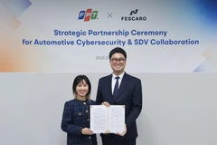 At the signing ceremony of the memorandum of understanding between FPT Corporation and FESCARO take place in the Republic of Korea. (Photo: FPT Corporation)