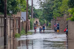 A flood-affected area in Maputo province, Mozambique on January 12. (Photo: THX/VNA)