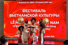 A Vietnamese traditional art performance at the event. (Photo: VNA)