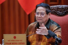 Prime Minister Pham Minh Chinh speaks at the meeting of the steering committee on building regional and international financial centres (Photo: VNA)
