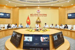Deputy Minister of Industry and Trade Nguyen Sinh Nhat Tan holds a virtual call with Deputy US Trade Representative Bryan R. Switzer on October 14. (Photo: moit.gov.vn)