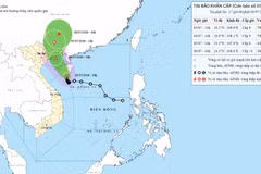 A map shows the path of storm Maysak as of 5:00 pm on July 3, 2026 (Photo: National Centre for Hydro-Meteorological Forecasting)