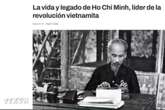 The screenshot of Argentina’s Reporte Asia featuring an article praising President Ho Chi Minh on the occasion of his birth anniversary.