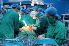 A lung transplant surgery at the National Lung Hospital (Photo: VNA)