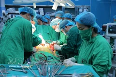 A lung transplant surgery at the National Lung Hospital (Photo: VNA)