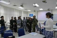 Trainees at the training course on Women, Peace and Security Agenda. (Photo: VNA)