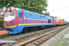 A freight train connecting Vietnam with China (Photo: VNA)