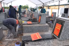 The remains of 18 unidentified fallen soldiers buried at Duy Tan Martyrs' Cemetery in Hai Phong will be exhumed for DNA sample collection, beginning on July 28, 2026. (Photo: VNA)