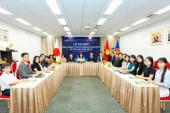The launch of the global network for Vietnamese language and cultural teaching in Fukuoka prefecture, Japan, on September 29. (Photo: VNA)