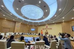 The conference held in Hanoi on November 21 to implement the national logistics development strategy for 2025-2035, with a vision to 2050. (Photo: VNA)