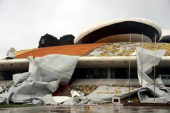 The Planning, Fair and Exhibition Palace is devastated by Typhoon Yagi on September in the north-eastern province of Quang Ninh. (Photo: VNA)