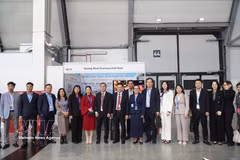 The Quang Ninh delegation participates in the 16th INNOPROM International Industrial Exhibition, held in Yekaterinburg city, Russia, from July 6 to 8. (Photo: VNA)