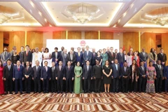 Participants in the ceremony that marks the 50th anniversary of Vietnam-Angola diplomatic relations (November 12, 1975–2025). (Photo: VNA)
