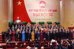 The Presidium of the Vietnam Fatherland Front (VFF) Central Committee for the 2026-2031 tenure makes debut on May 13, 2026. (Photo: VNA)