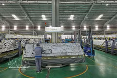An automobile assembly line of the THACO Truong Hai Group in Da Nang. (Photo: VNA)