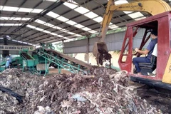 A waste treatment model using microbiological technology without causing environmental pollution in Thanh Hoa province. (Photo: VNA)